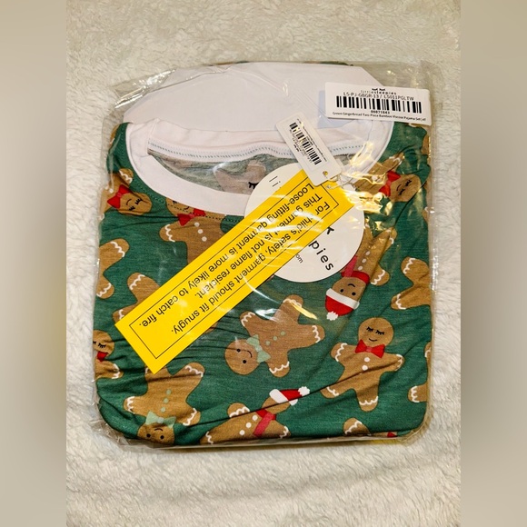 NWT LS Green Gingerbread 2pc Set - Picture 2 of 3